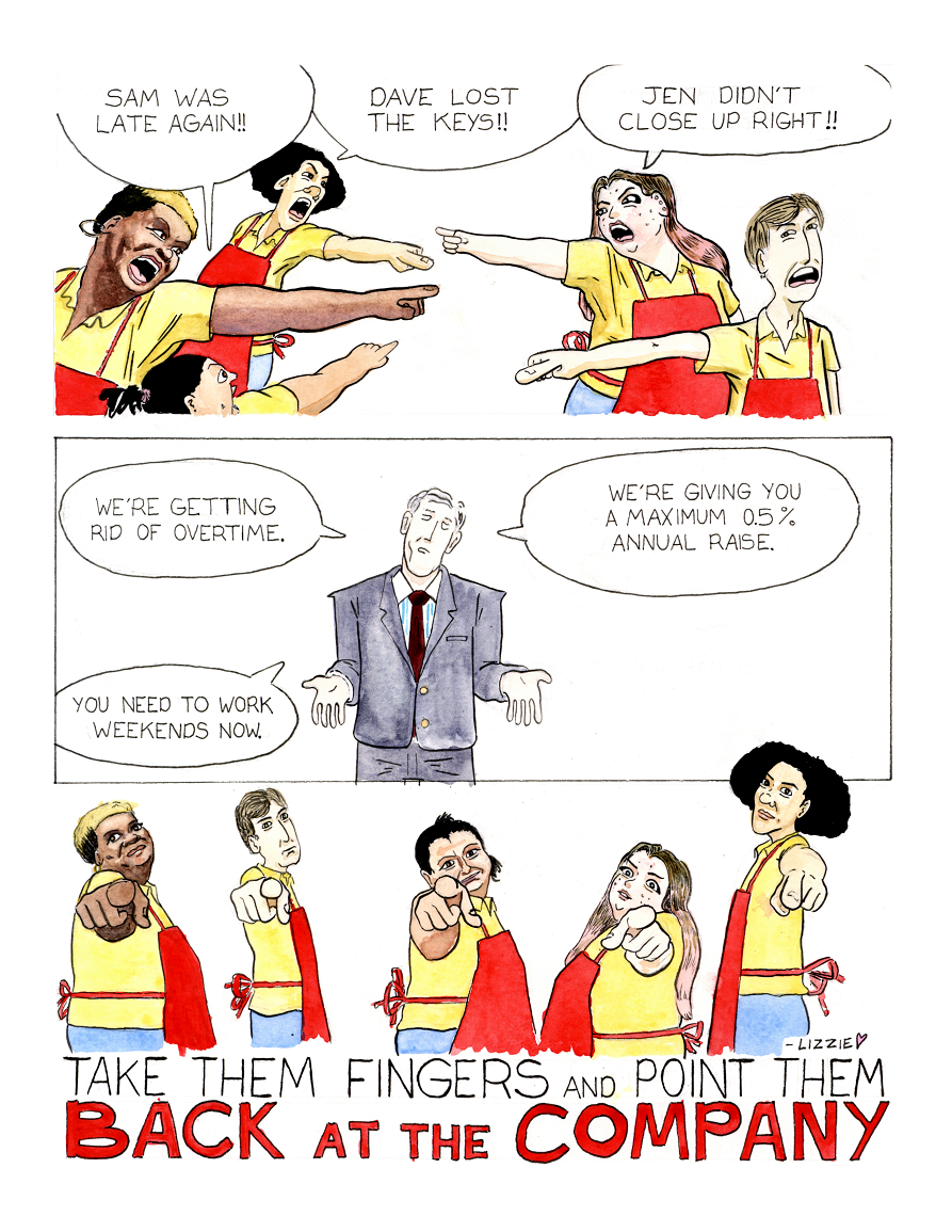 A three-panel comic called 
